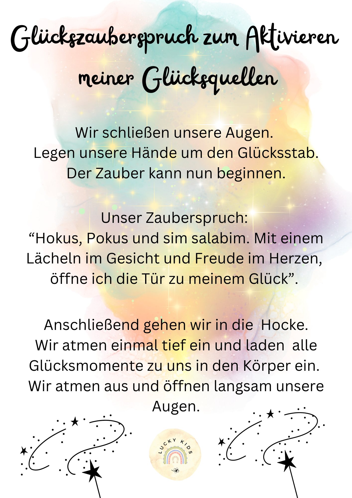 Glückszauberspruch zum Aktivieren der inneren Glücksquellen
