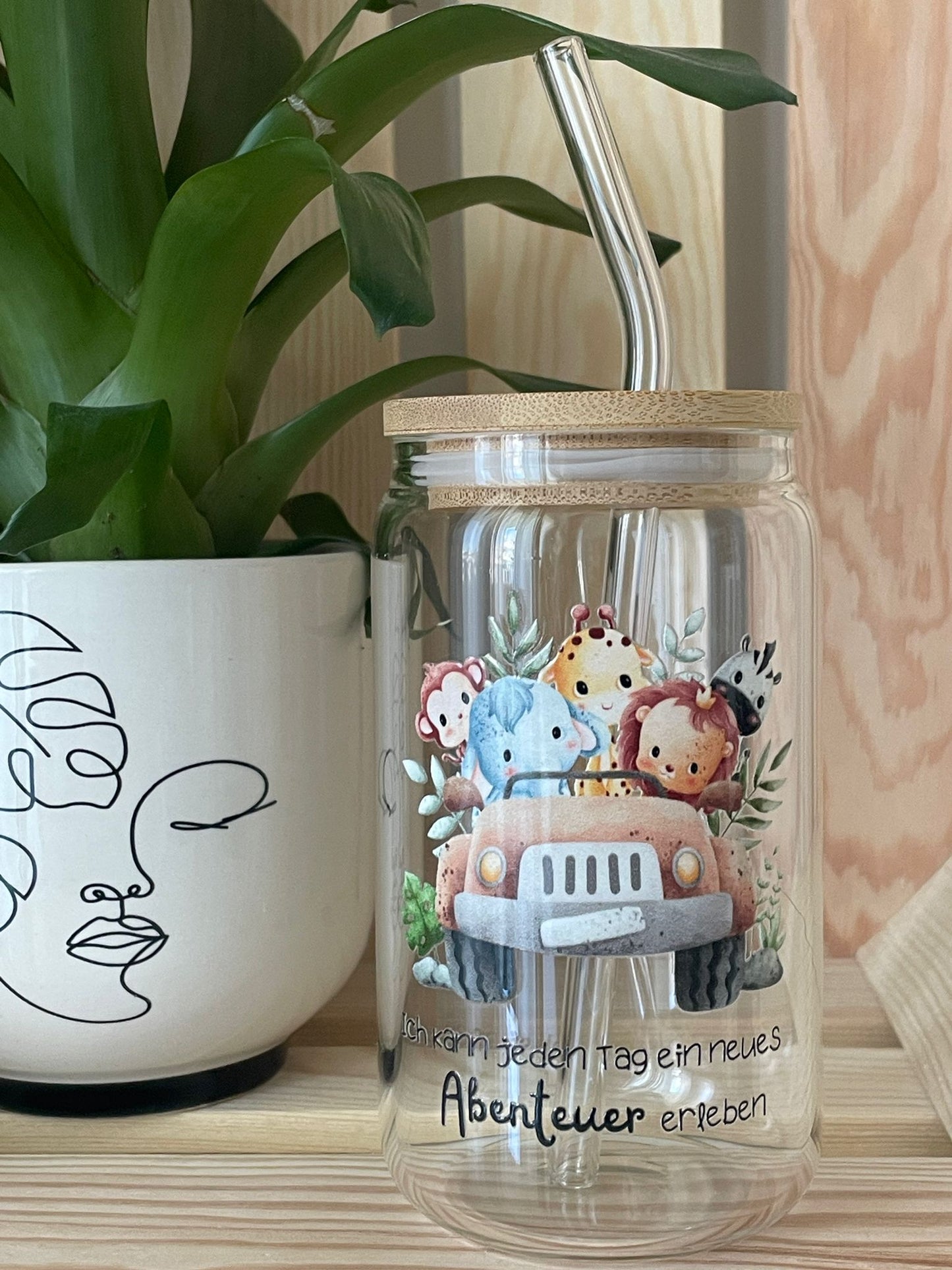 Trinkglas: Tierfreunde mit Affirmationsspruch