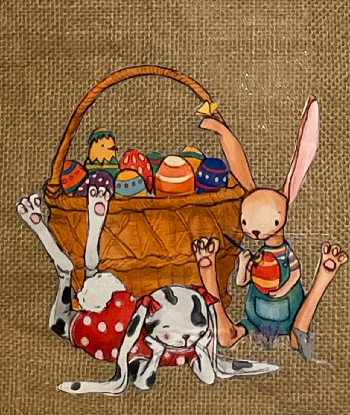 Ostersackerl mit Lucky-Motiv