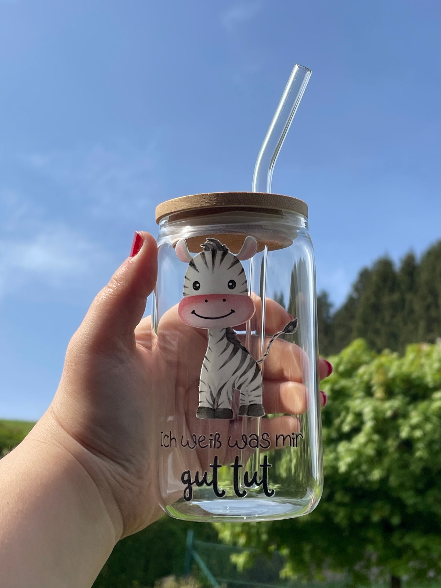 Trinkglas klein: Ich weiß was mir gut tut